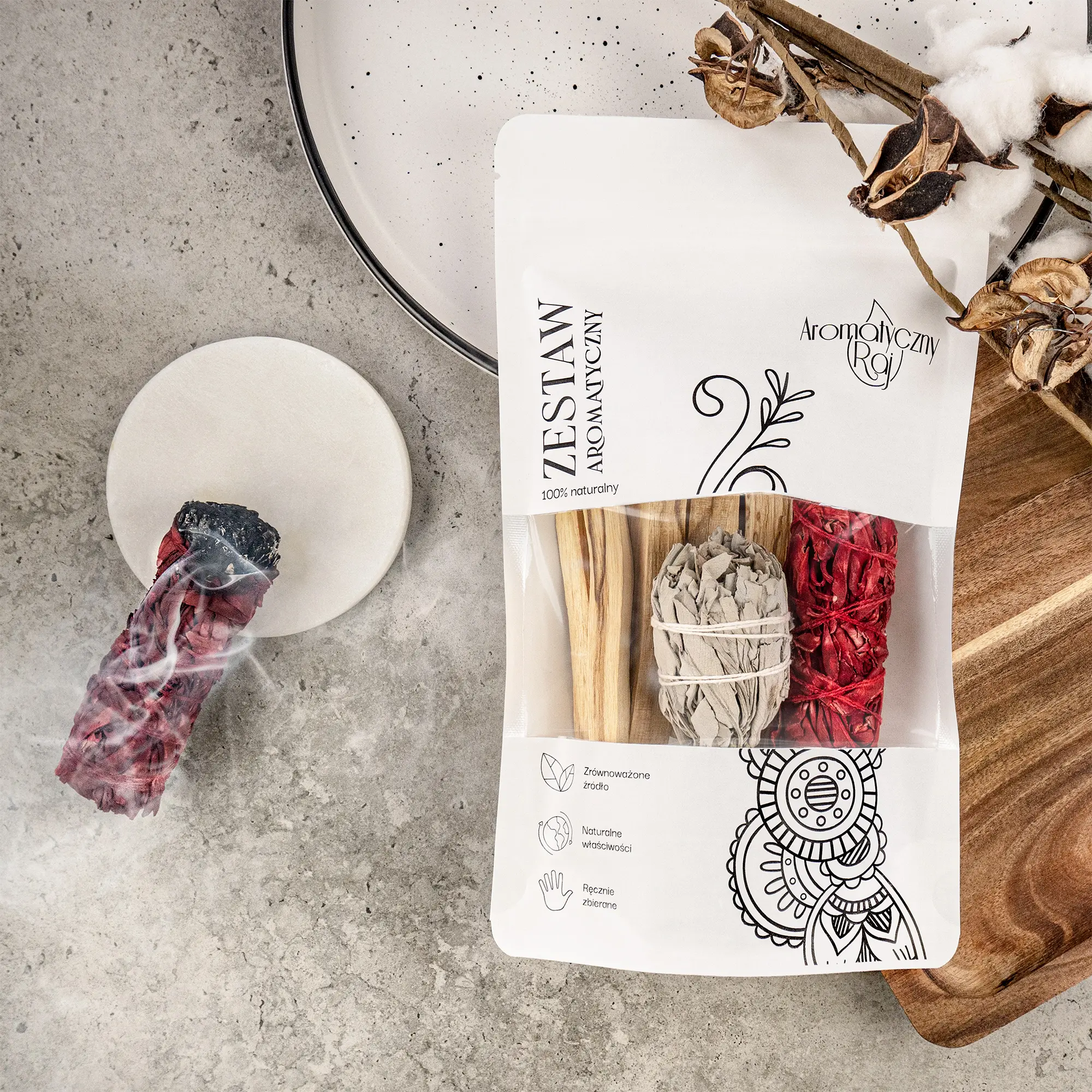 Zestaw Palo Santo + Smocza Krew + Szałwia Biała Pochodnia - obrazek 4